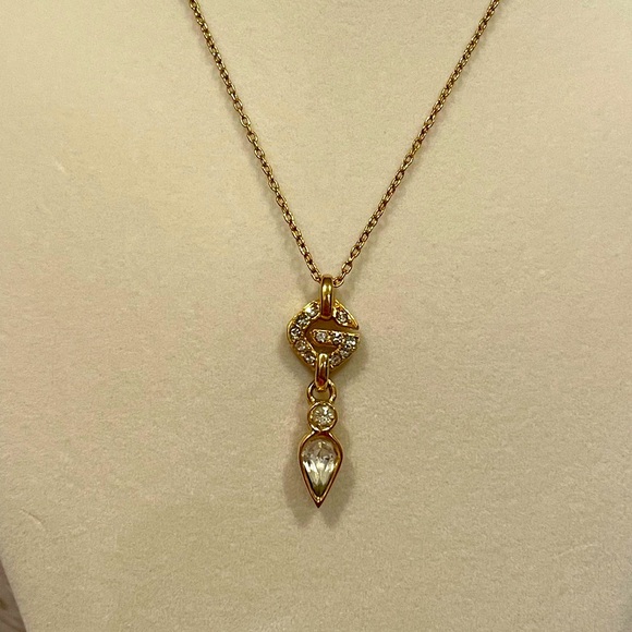 Givenchy Gold Plated Rhinestone-embellished Chain Necklace - Picture 3 of 9